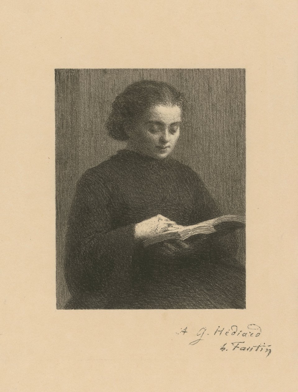 読書する女性 作： アンリ・ファンタン・ラトゥール