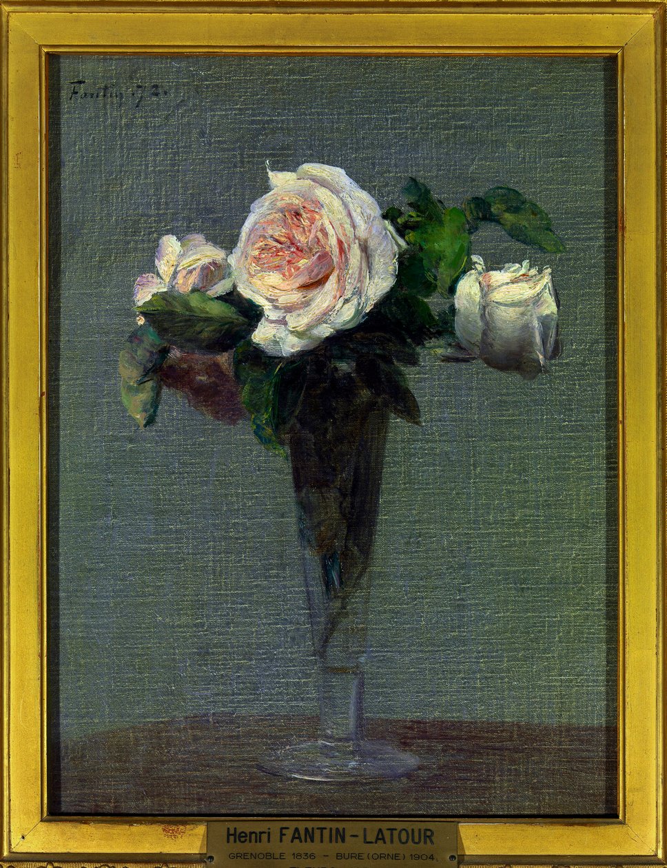 花 アンリ・ファンティン・ラトゥール（1836-1904）の絵画 1872年 薄手 0,24 x 0,31 m パリ・ルーヴル美術館 Mandatory mention:ヘレネ・エ・ヴィクトール・リヨンへの寄付 作： イグナス・アンリ・ジャン・ファンタン・ラトゥール