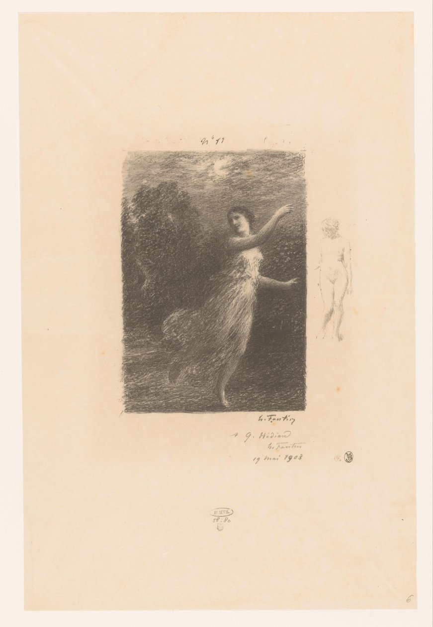 Nimf vlucht weg voor sater De nuit, la nymphe errante Bucoliques. Idylles et fragments d