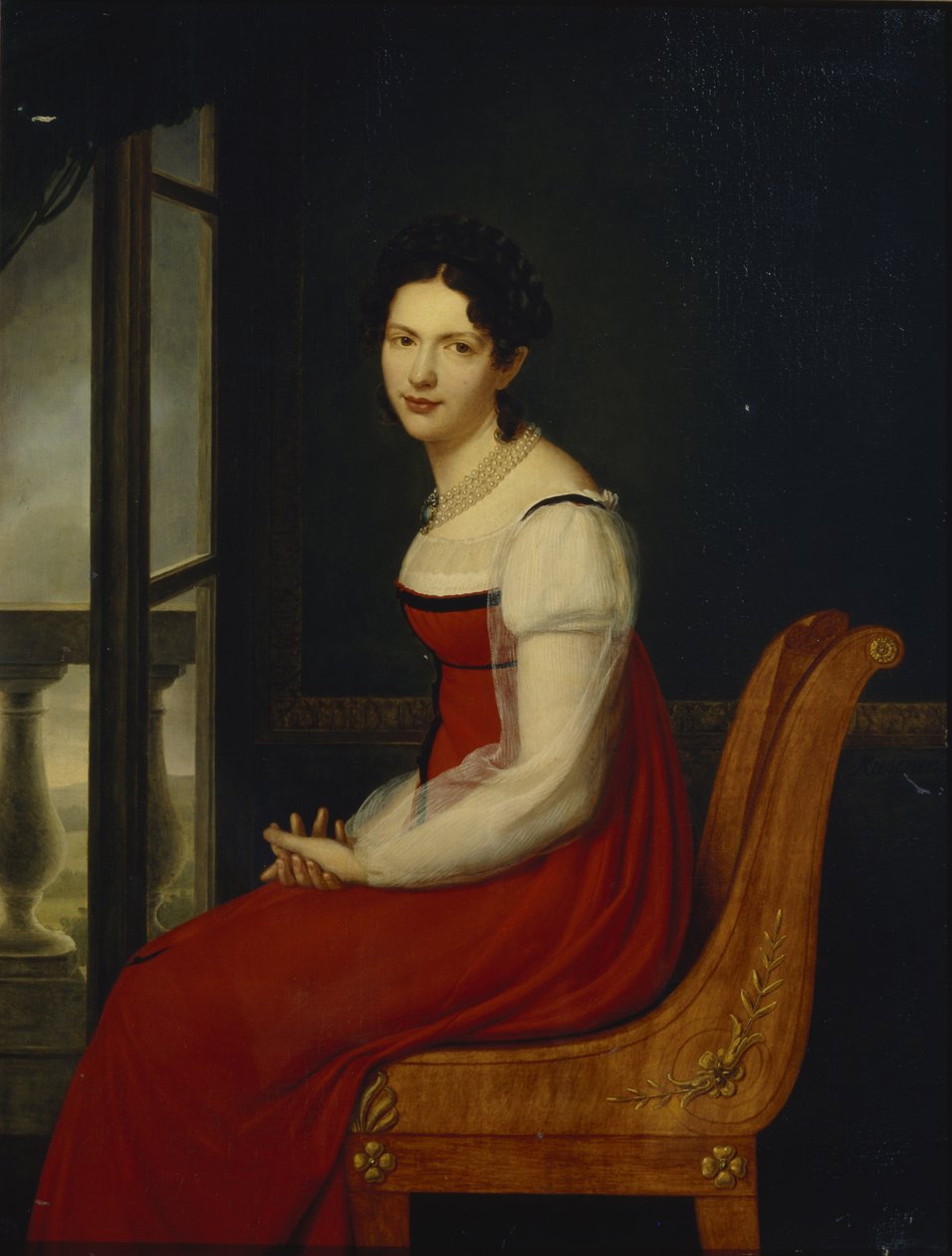 Varvara Sergeyevna Dolgorukova王女の肖像、1793-1833年、旧姓Gagarina、1820年頃 作： アンリ・フランソワ・リーゼナー
