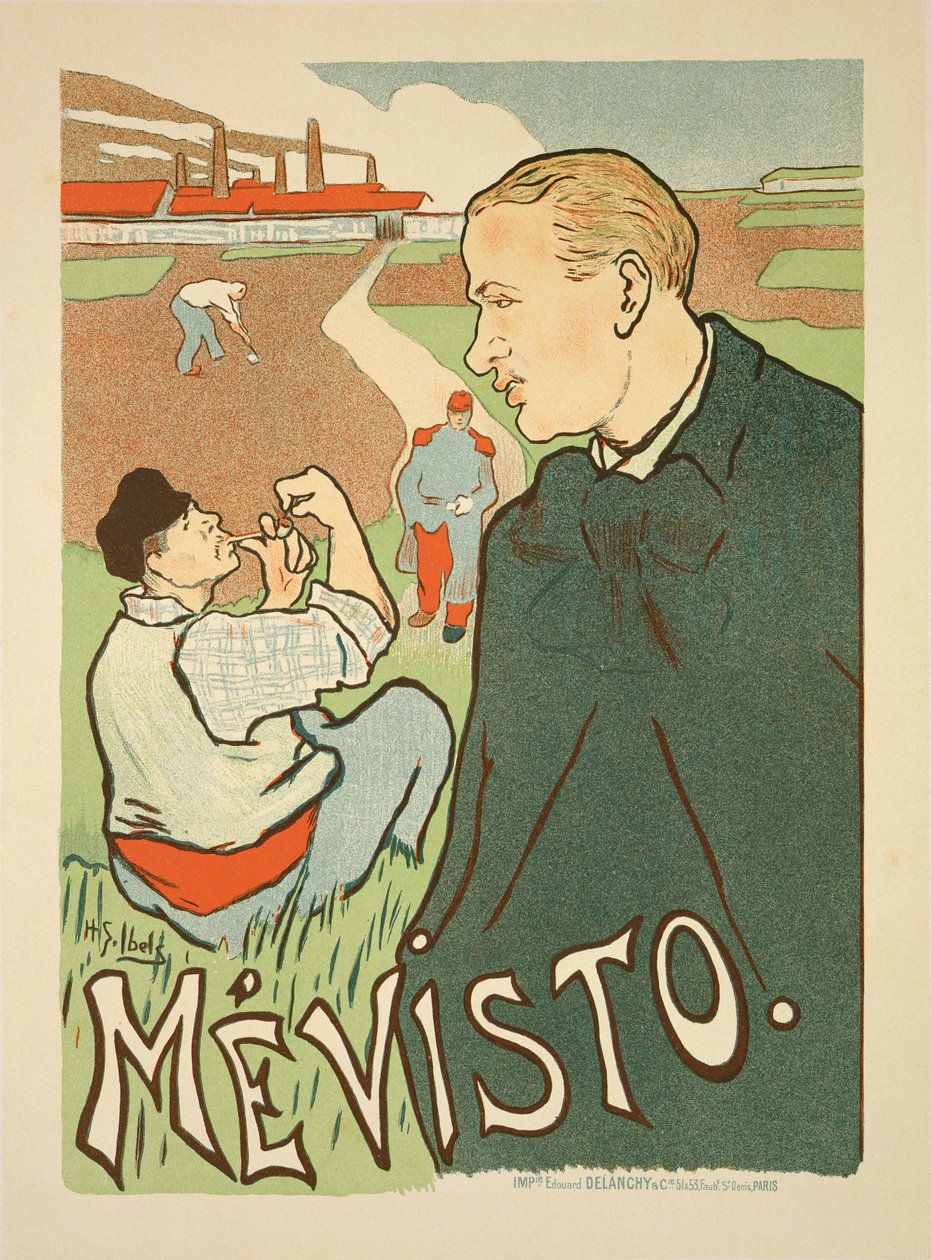 パリ「Mevisto」のポスター広告の複製 作： アンリ・ガブリエル・イベルス