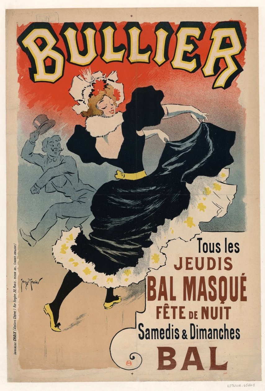 Bullier、毎週木曜日の仮面舞踏会、ナイト パーティー、1896 年。 作： アンリ・ジョルジュ・ムーニエ