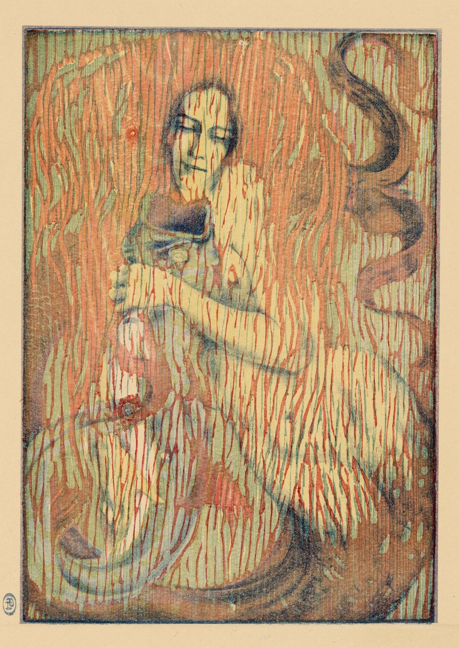 遊び心のある人魚、1897 作： アンリ・ヘラン