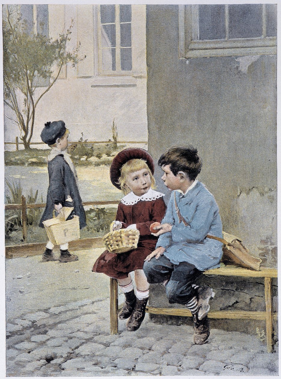 自由貿易-Geoffroyの水彩画（「Le Figaro Illustré」1901年5月号掲載 作： アンリ・ジュール・ジャン・ジョフロワ