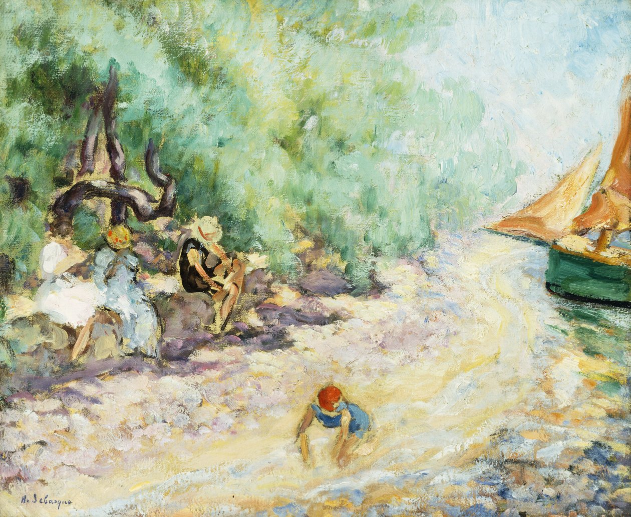 川沿いの入浴者。川沿いの入浴者 作： アンリ・ルバスク