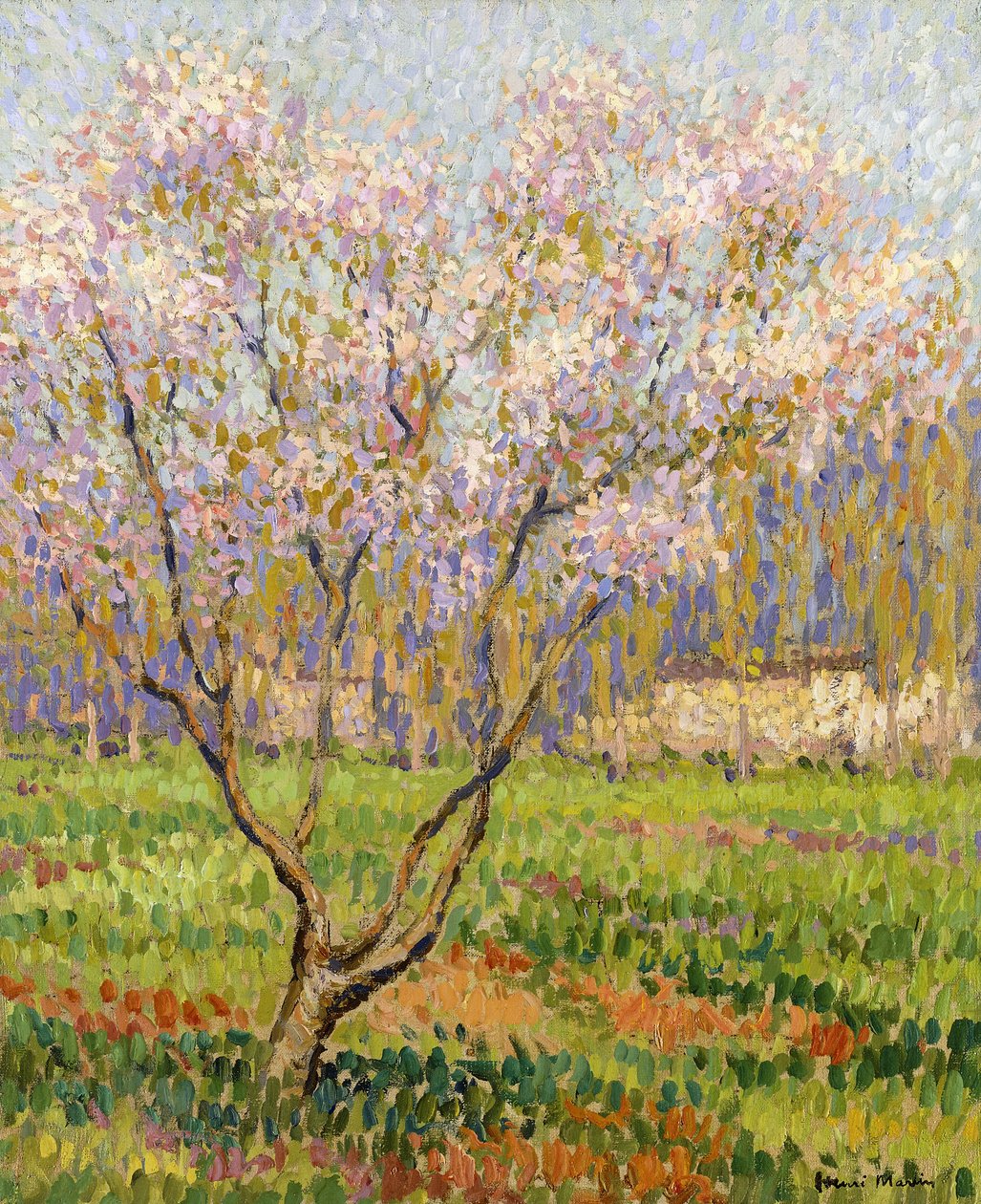 ブロッサムのリンゴの木;リンゴの花、 作： アンリ・マーティン