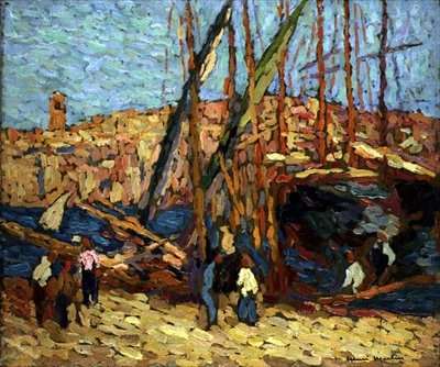 マルセイユのための習作、1917年頃（パネルに油彩） 作： アンリ・マーティン