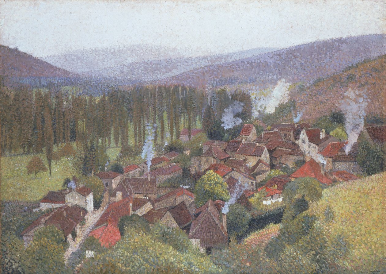 マルクイロルのテラスの眺め、Labastide du Vert、1935 作： アンリ・マーティン