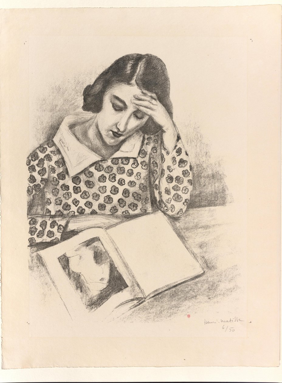 大きな読書する女性 作： アンリ・マティス