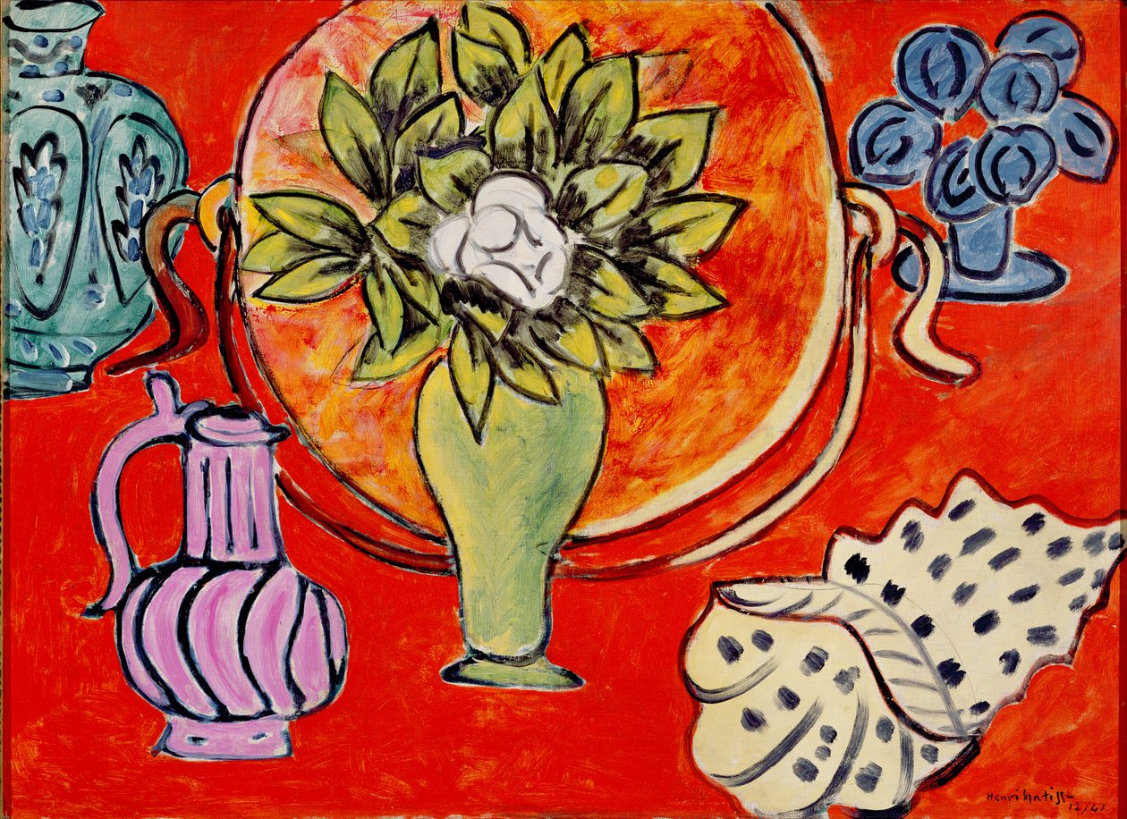 マティス/木蓮の花のある静物、希少な額装用・名画、画歴付、新品額装付 木蓮のある静物 | アンリ・マティス