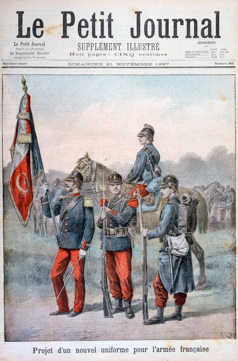 1897年にフランス軍の新しい制服を提案 作： アンリマイヤー