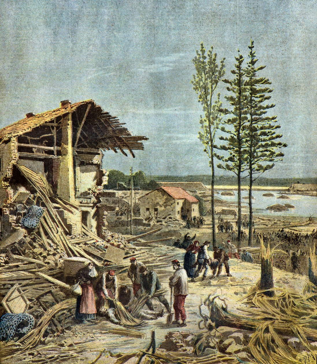 1895年、ブージー号遭難事故（イラスト） 作： アンリマイヤー