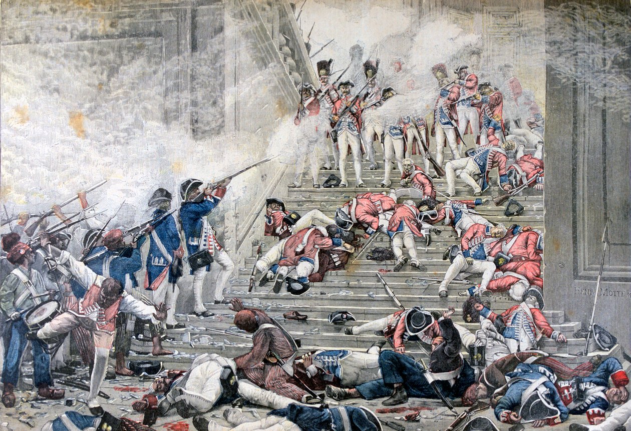 チュイルリーの占領、1792年8月10日、1792年 作： アンリ・ポール・モット