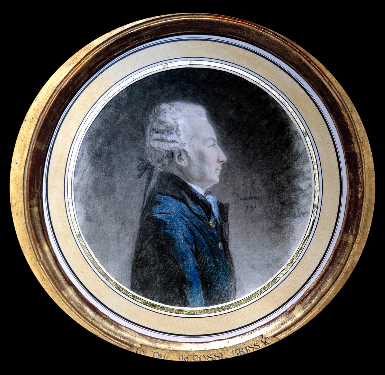 Louis Hercule Timoleon de Cosse (Cosse-Brissac) (1734-1792), Brissac公爵の肖像 フランスの偉大なバスケットメーカーであり、フランス革命時にはパリの総督を務めている。アンリ・ピエール・ダンルー（1753-1809）作とされる水彩画。1791 作： アンリピエール（attr。To）ダンルー
