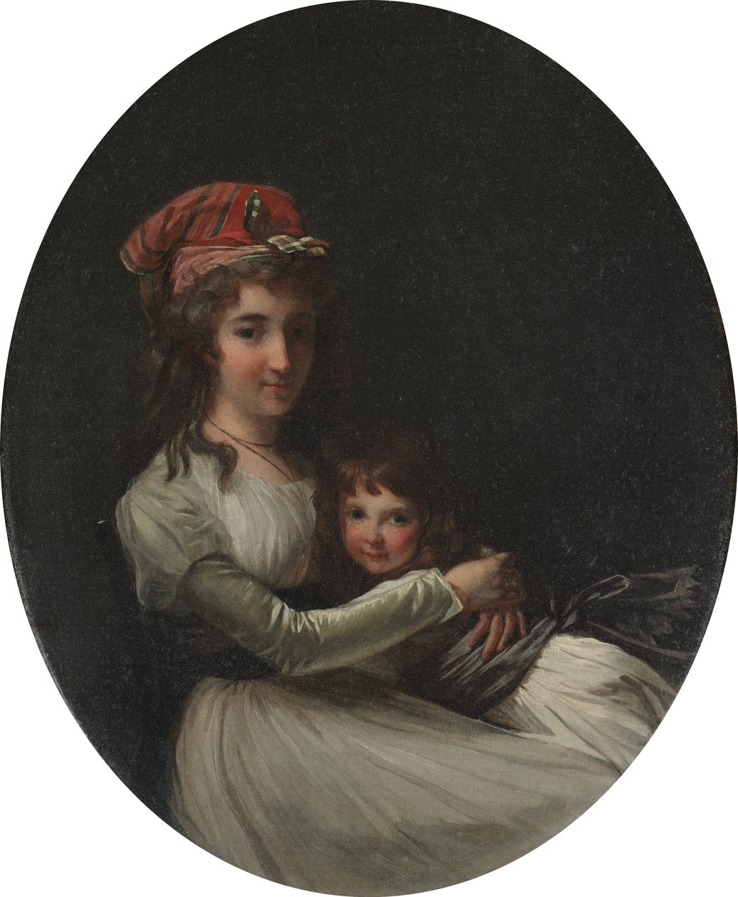 母と娘の肖像、c。 1794-95。 作： アンリ・ピエール・ダンルー