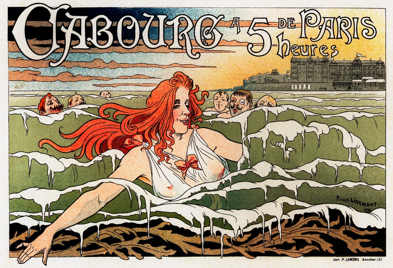 Casino de Cabourgポスター、1896 作： アンリ・アントワーヌ・セオドール・リモント