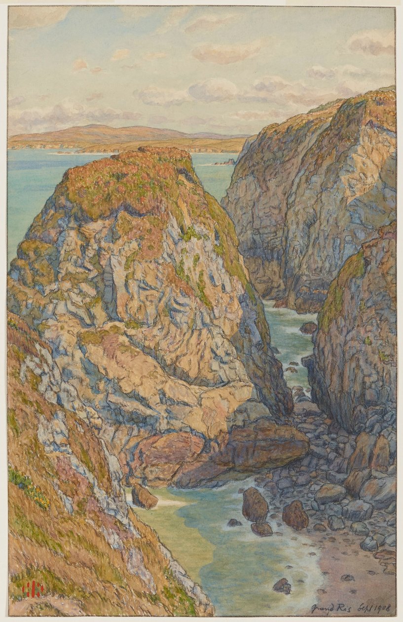 Klippen des Grand Ris. (Bucht von Douarnenez) 作： アンリ・リヴィエール