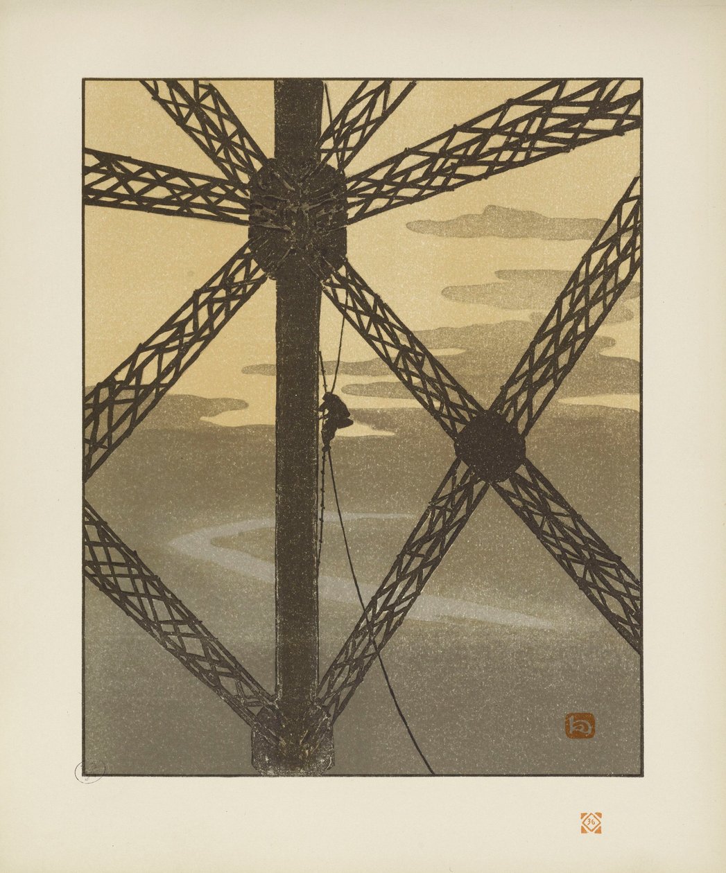 『塔の画家』［エッフェル塔の36景］ 作： アンリ・リヴィエール