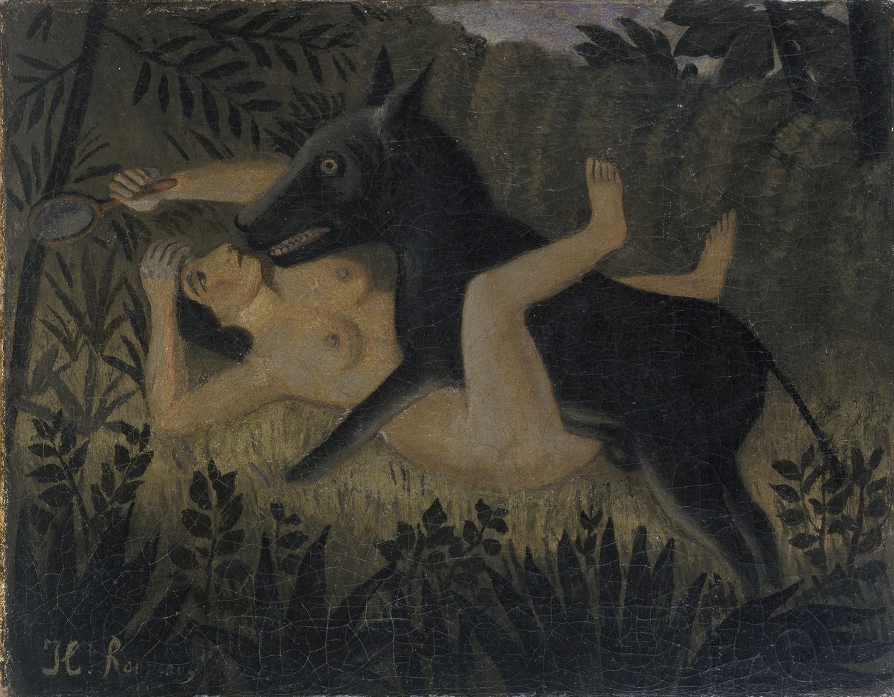 美女と野獣 作： アンリ・ルソー