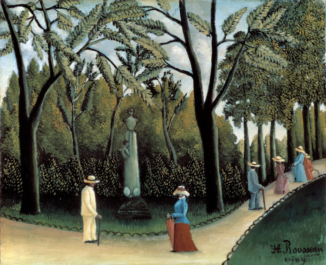 リュクサンブール公園、ショパンの記念碑、1909年 作： アンリ・ルソー