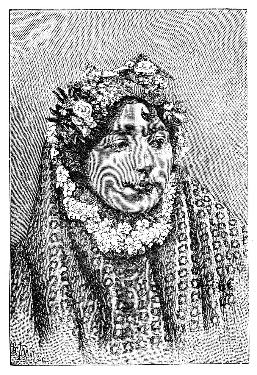 高貴なペルシャの女性、1895年。 作： アンリ・ティリアット