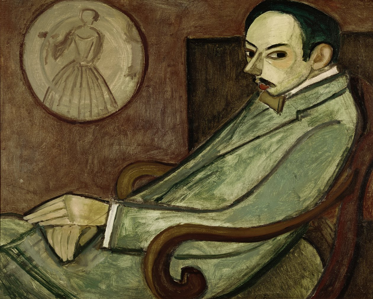 ピエール＝ジャン・ジューヴの肖像 (1887-1976) 1909年 (キャンバスに油彩) 作： アンリビクターガブリエルルフォコニエ