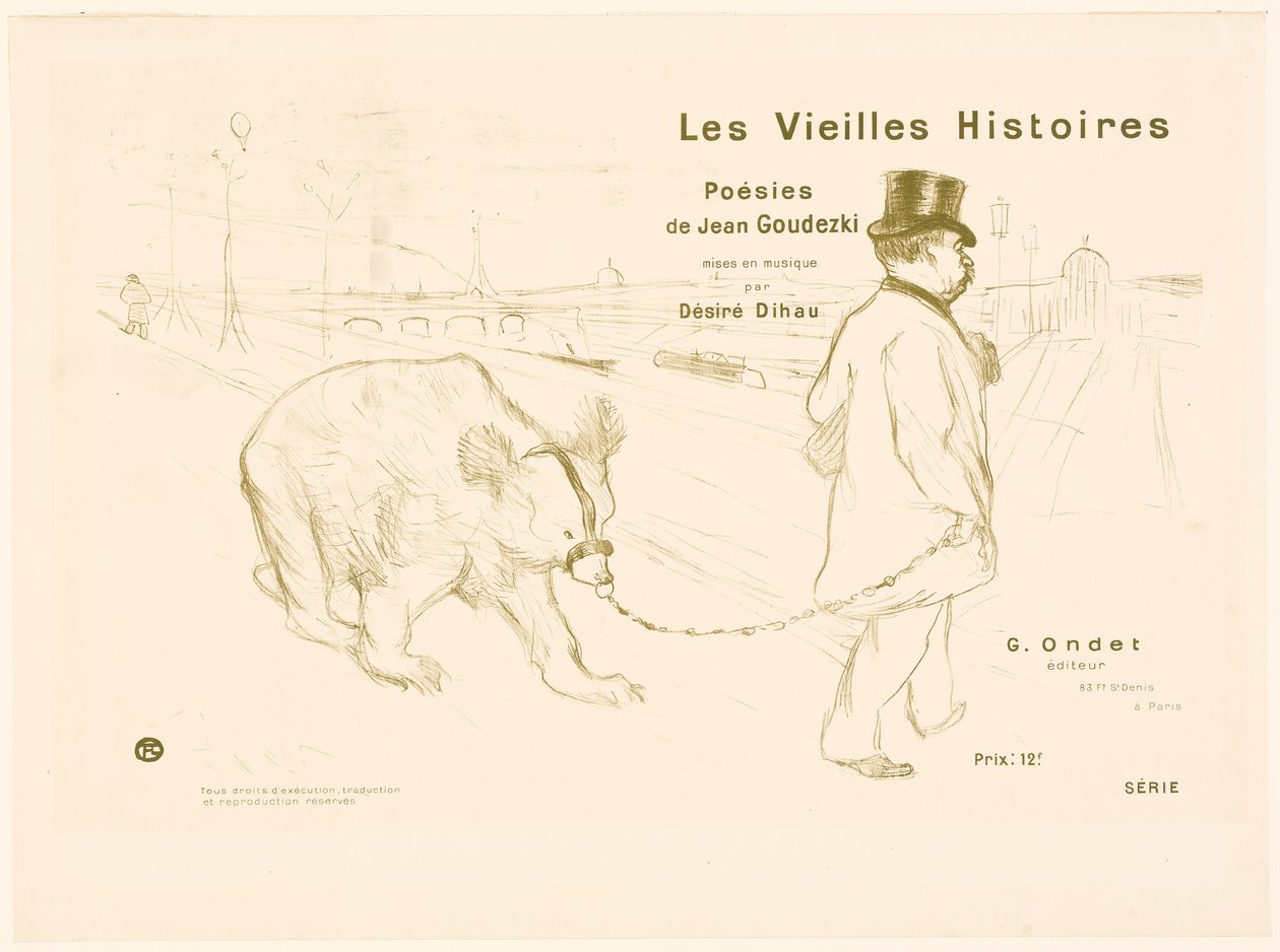 Les Vieilles Histoires の表紙と口絵 作： アンリ・ド・トゥールーズ・ロートレック