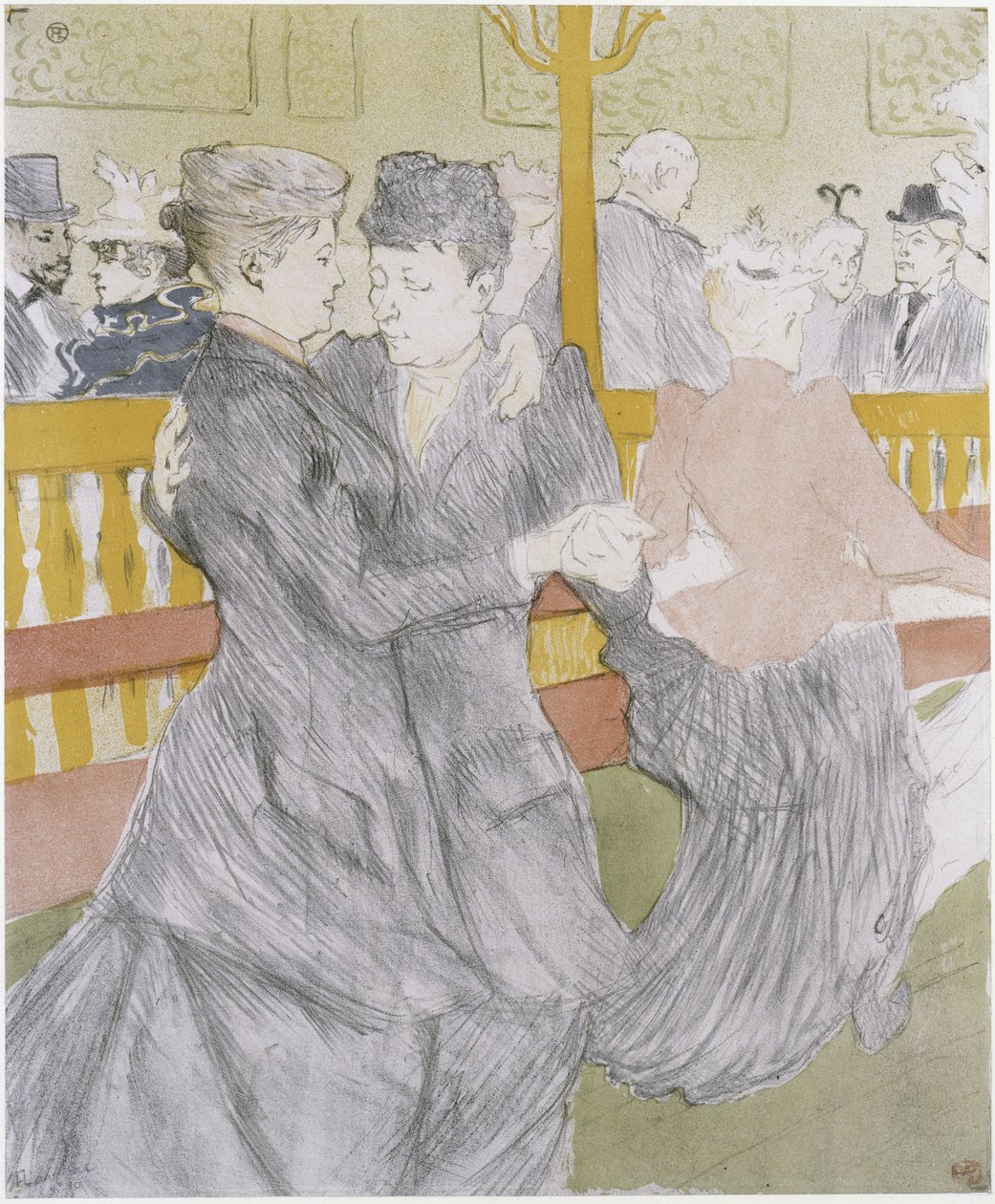 ムーラン・ルージュの踊り 作： アンリ・ド・トゥールーズ・ロートレック
