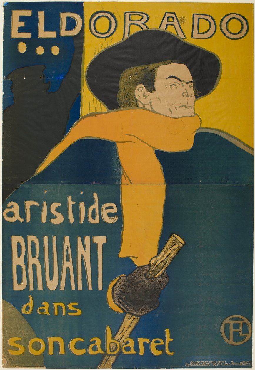 Les Ambassadeurs: Aristide Bruant 作： アンリ・ド・トゥールーズ・ロートレック