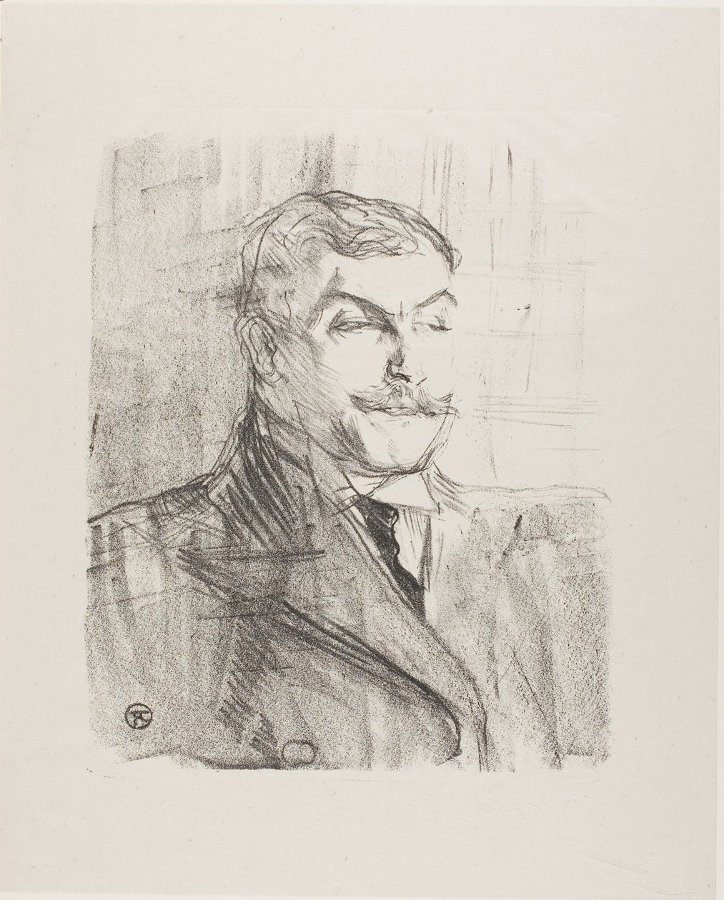 Treize LithographysのLucien Guitry 作： アンリ・ド・トゥールーズ・ロートレック