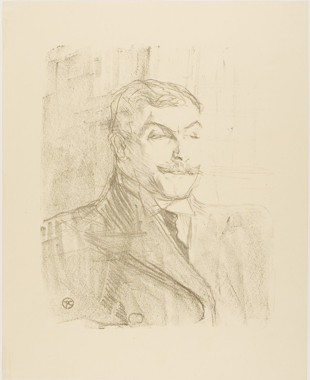 Treize LithographysのLucien Guitry 作： アンリ・ド・トゥールーズ・ロートレック
