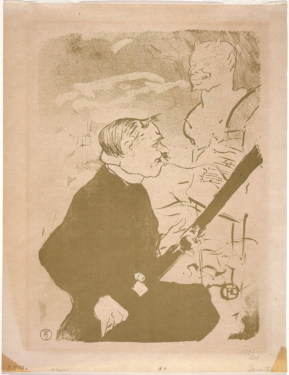労苦を注ぐ！ (あなたのために) 1893年 (リトグラフ) 作： アンリ・ド・トゥールーズ・ロートレック