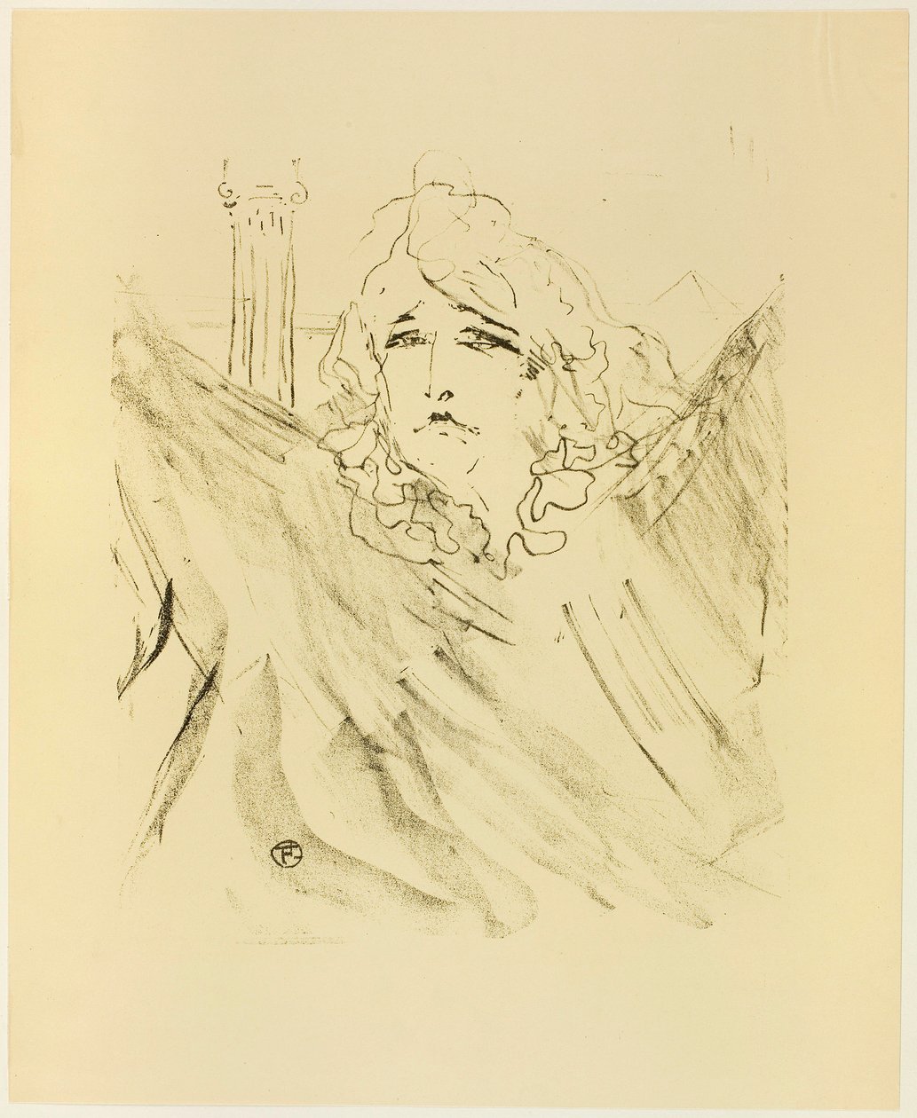 Treize Lithographys の Sarah Bernhardt 作： アンリ・ド・トゥールーズ・ロートレック