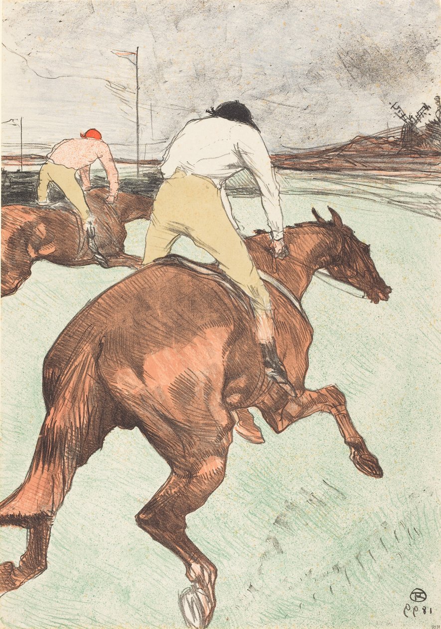 『ジョッキー』（Le jockey） 作： アンリ・ド・トゥールーズ・ロートレック