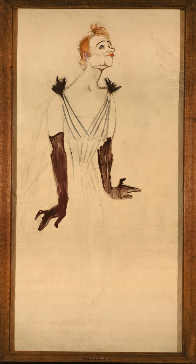 「イヴェット・ギルベール 作： アンリ・ド・トゥールーズ・ロートレック