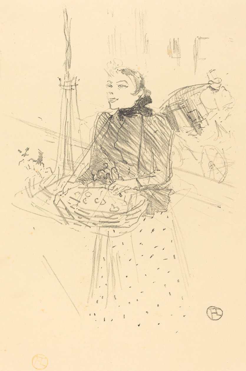 私の美しいスミレを購入、1895. 作： アンリ・ド・トゥールーズ・ロートレック