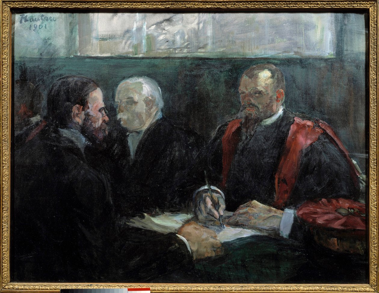 1901年のパリの医学部での試験 絵画：アンリ・ド・トゥールーズ・ロートレック（1864-1901） 1901年 日の丸。0,65x0,81 m アルビ、トゥールーズ・ロートレック美術館（musee Toulouse Lautrec 作： アンリ・ド・トゥールーズ・ロートレック