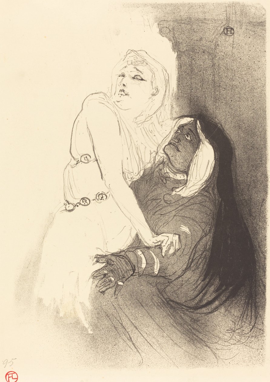 ルネッサンスで: サラ・ベルナール in Phedre A la Renaissance: Sarah Bernhardt dans..., 1893. 作： アンリ・ド・トゥールーズ・ロートレック