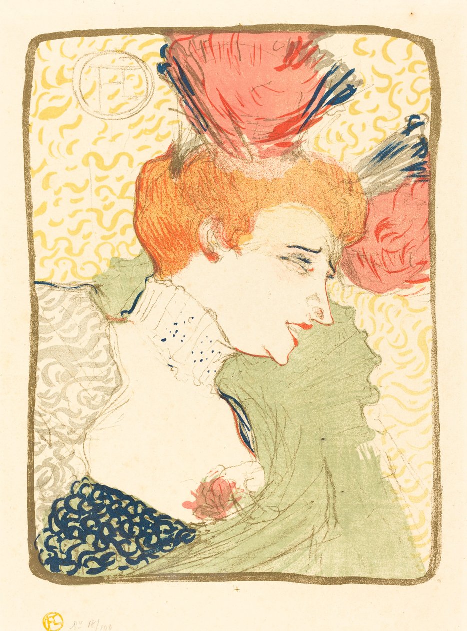 ムレの胸像。 Marcelle Lender (Mlle. Marcelle Lender、バスト) 作： アンリ・ド・トゥールーズ・ロートレック