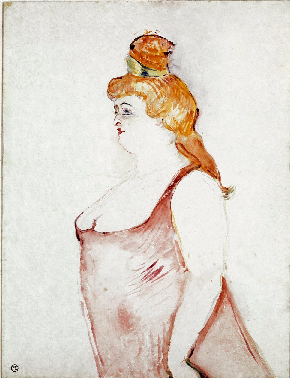 美しきヘレネ』のコキュート。アンリ・ド・トゥールーズ＝ロートレックのドローイング（Toulouse Lautrec 作： アンリ・ド・トゥールーズ・ロートレック