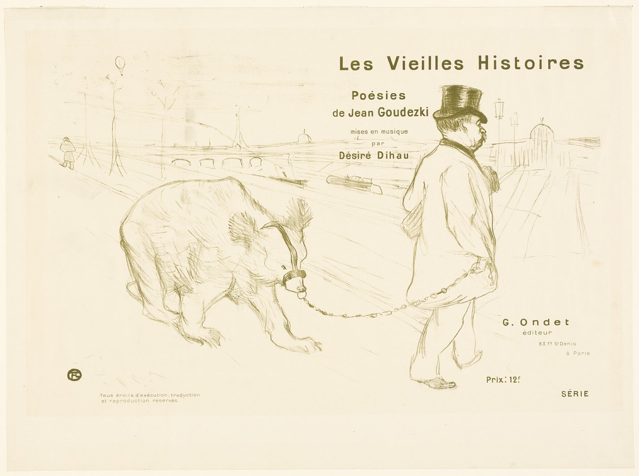 Les Vieilles Histoires の表紙と口絵 作： アンリ・ド・トゥールーズ・ロートレック