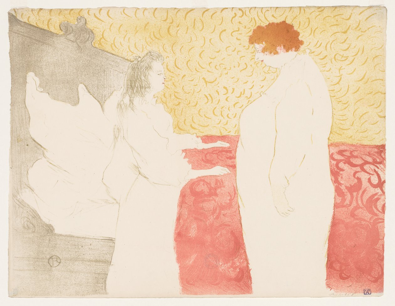 Elles：Woman in Bed、1896。 作： アンリ・ド・トゥールーズ・ロートレック