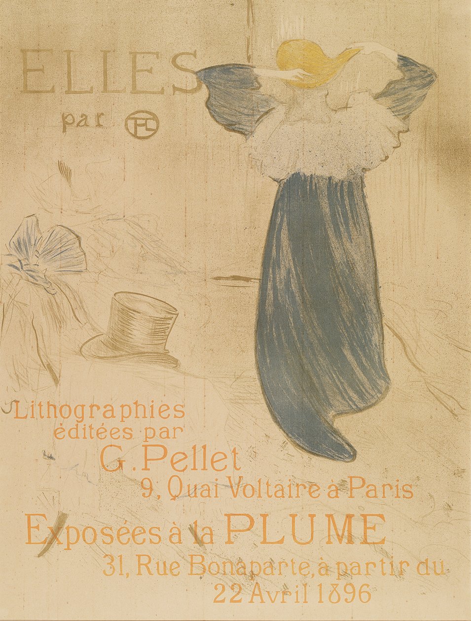 エレスの口絵、1896 作： アンリ・ド・トゥールーズ・ロートレック