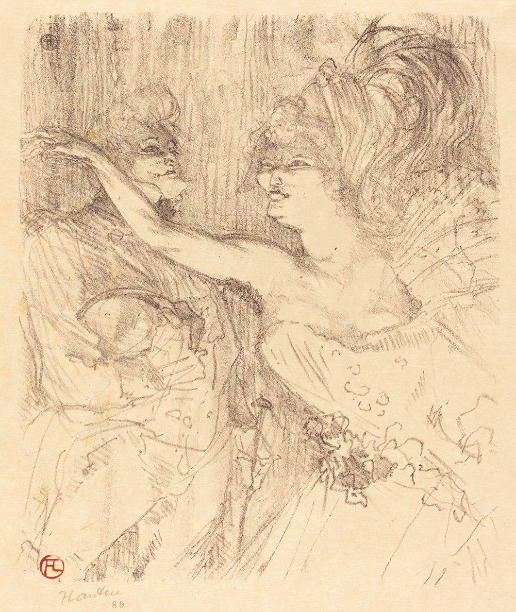 Guy and Mealy in "Paris qui marche" (ガイとミーリー in "Paris qui marche") 作： アンリ・ド・トゥールーズ・ロートレック