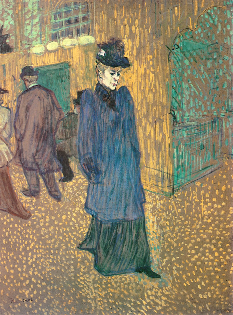 ジェーンアヴリル、ムーランルージュを去る、1892年（船上のエッセンス） 作： アンリ・ド・トゥールーズ・ロートレック