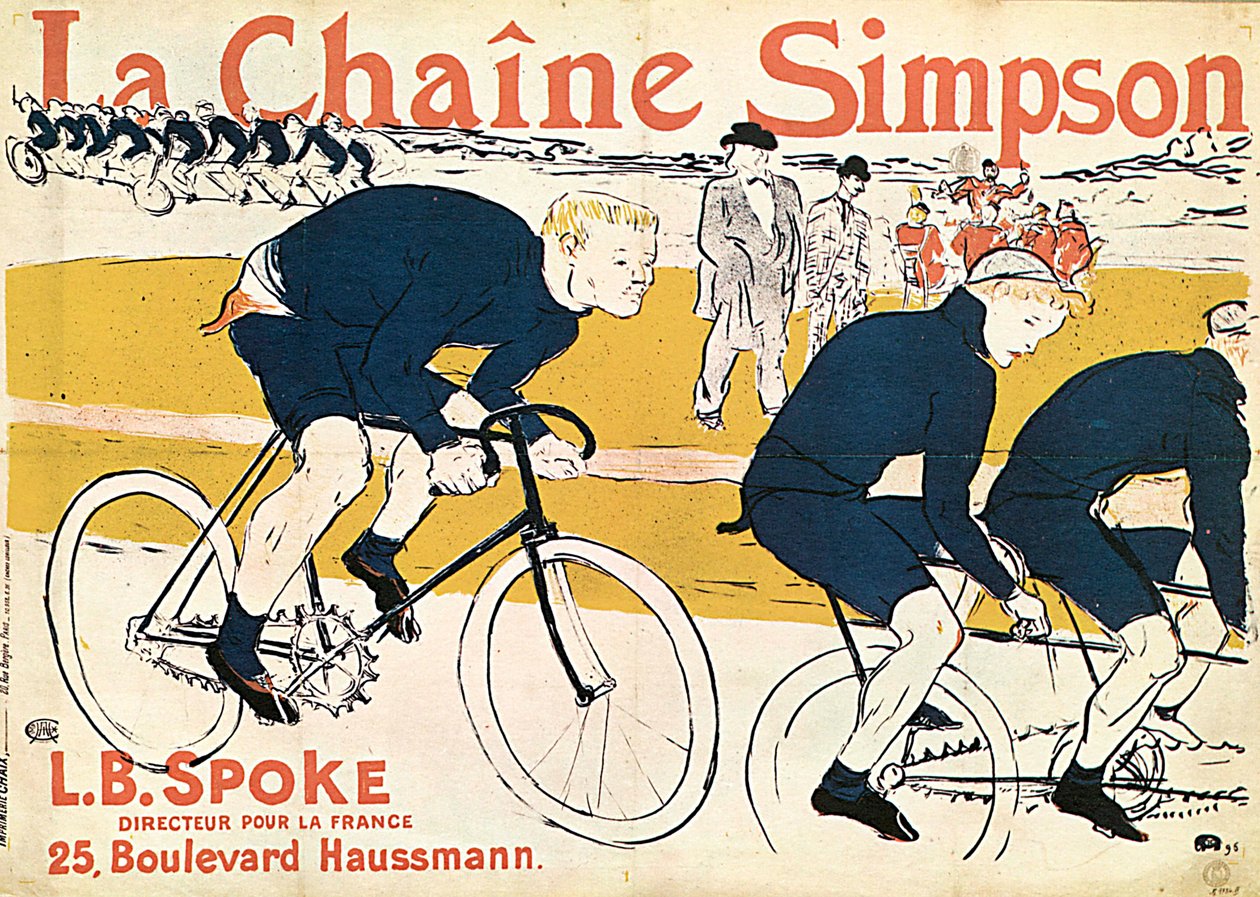 シムソンチャネル、広告ポスター、1896年。 作： アンリ・ド・トゥールーズ・ロートレック