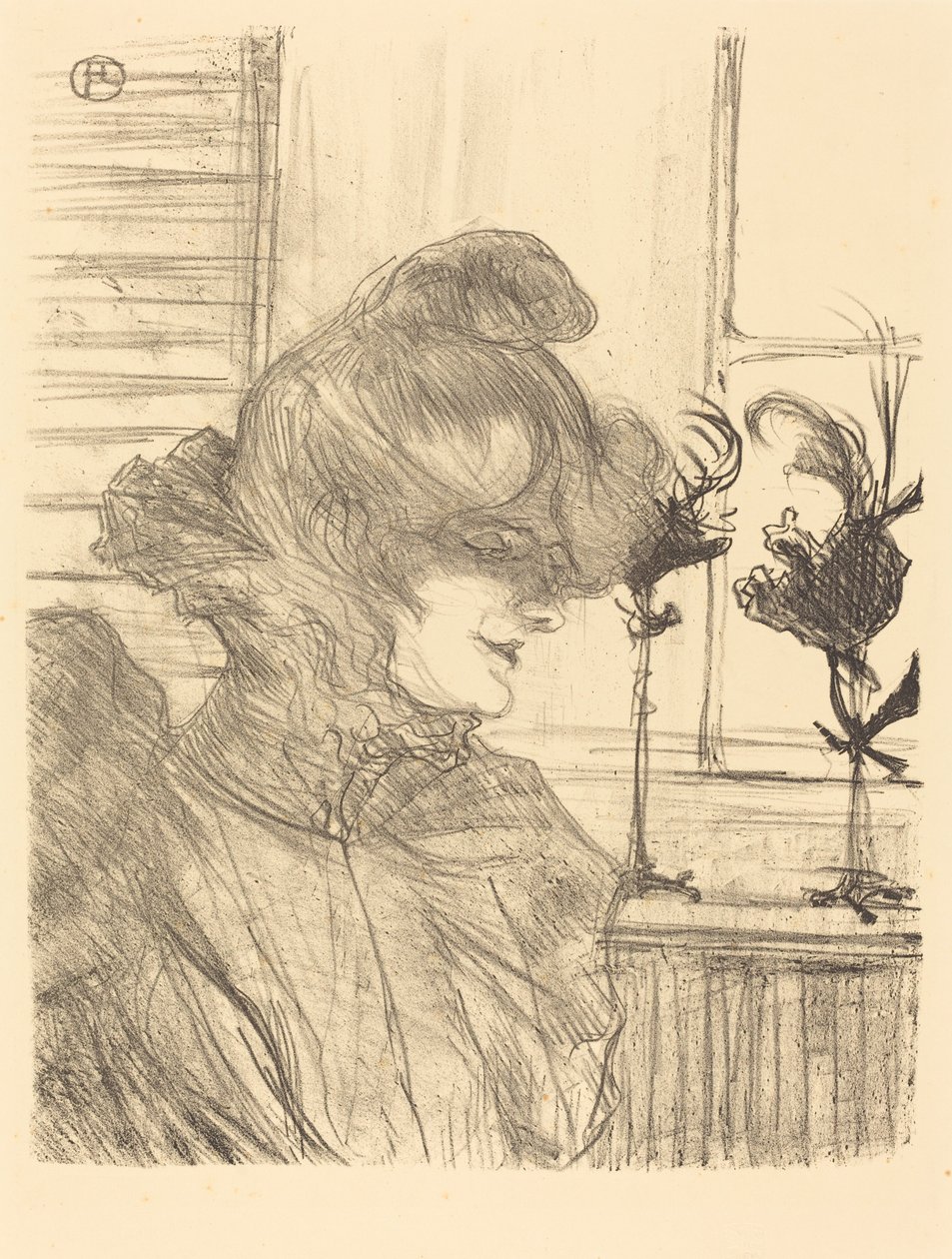 Mme. Le Marguoin, Milliner Mme. Le Marguoin, Mme. Le Marguoin, 帽子職人, 1900. 作： アンリ・ド・トゥールーズ・ロートレック