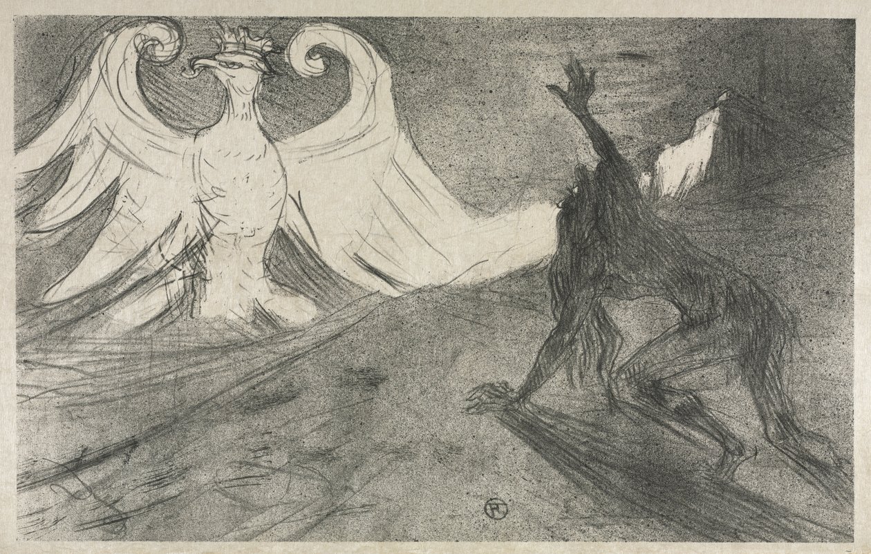 口絵のためのプロジェクト: Au pied du Sinaï 作： アンリ・ド・トゥールーズ・ロートレック