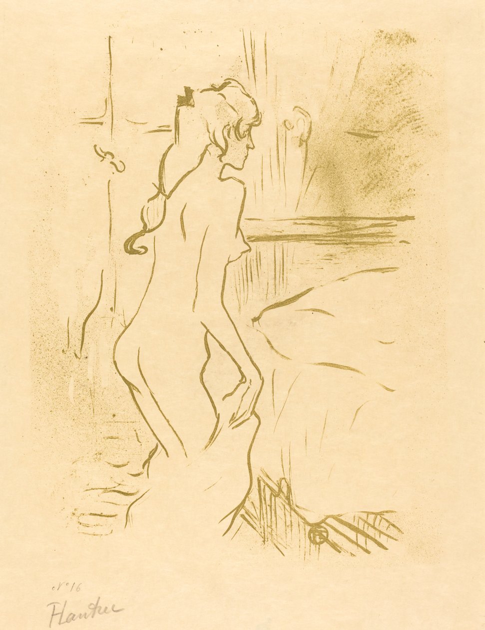 女性の習作 Etude de femme、1893年。 作： アンリ・ド・トゥールーズ・ロートレック