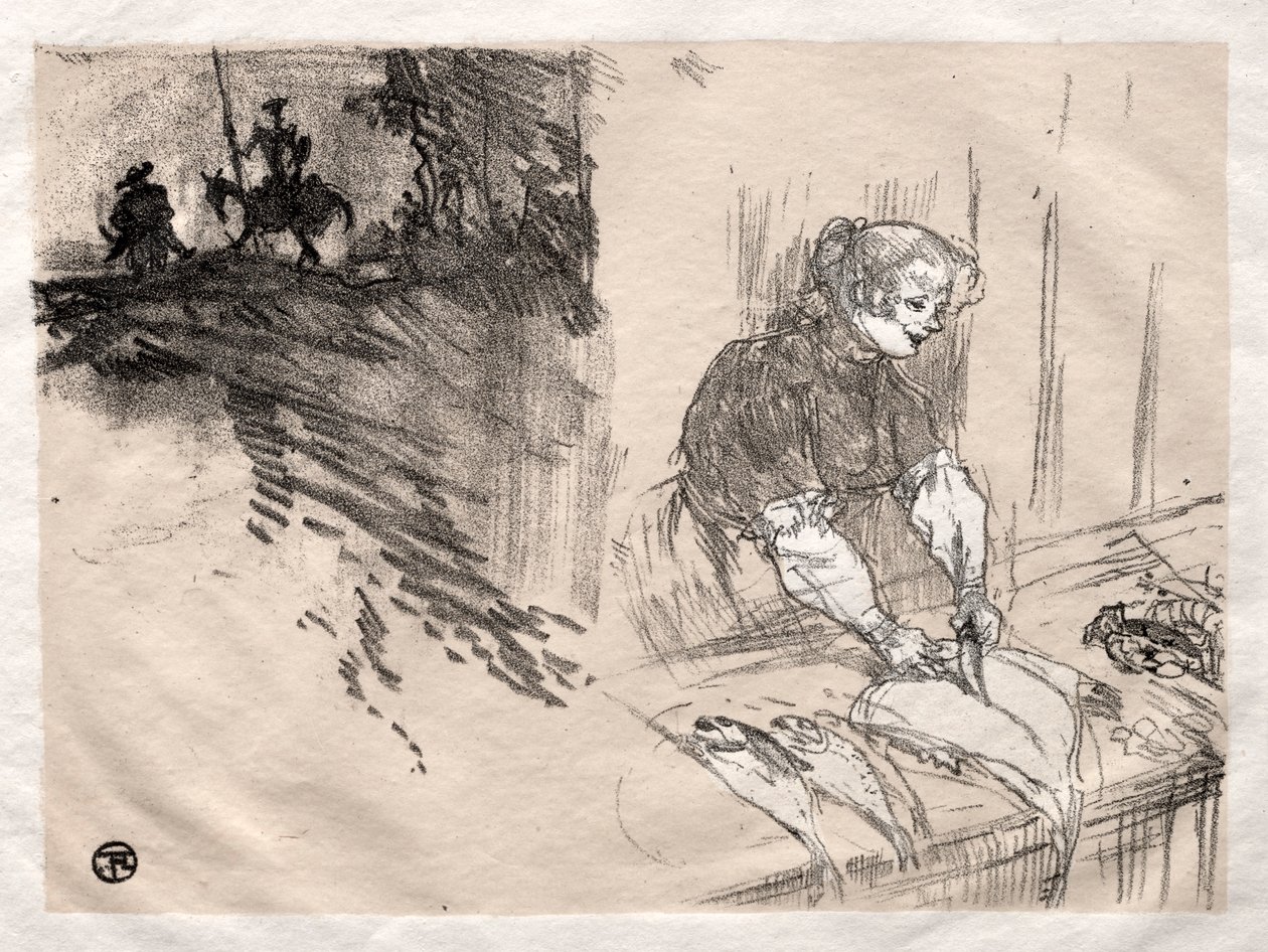 簡単な喜び：カバー、1897。 作： アンリ・ド・トゥールーズ・ロートレック